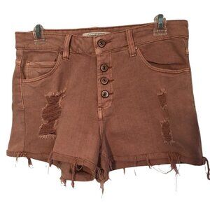 Eighty Two Distressed Shorts in Salmon Size  5